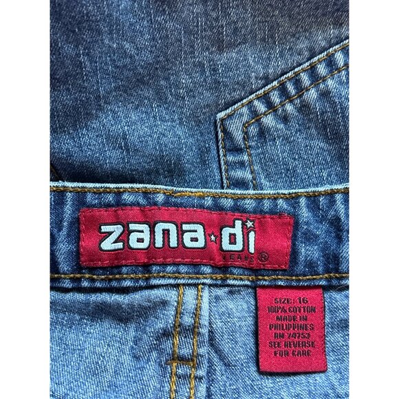Vintage Y2K Zana Di Womens Denim High Waisted Jean Shorts Size 16 Medium Wash - Picture 3 of 3